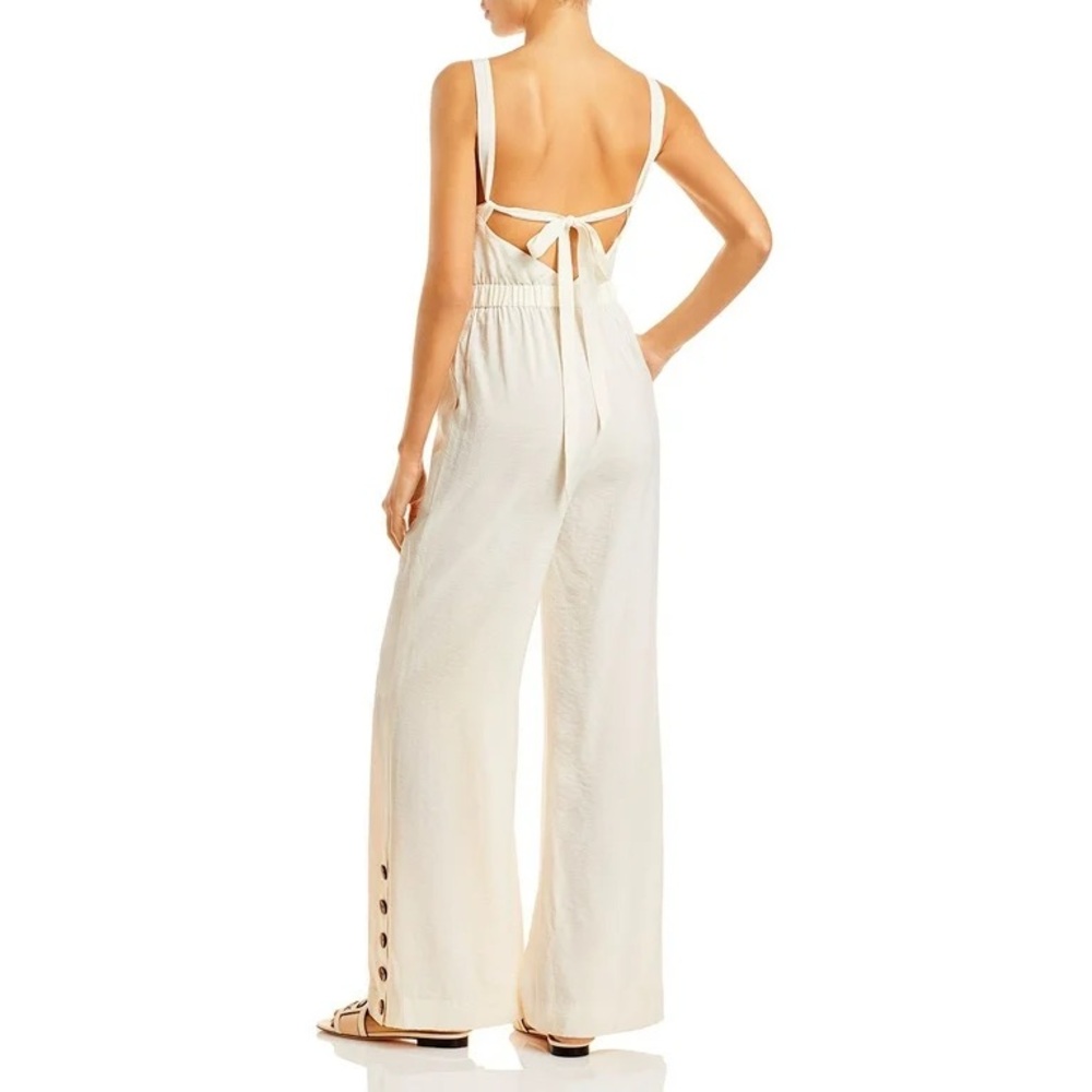 Jonathan Simkhai Serenity Wide Leg Jumpsuit, Medium, White